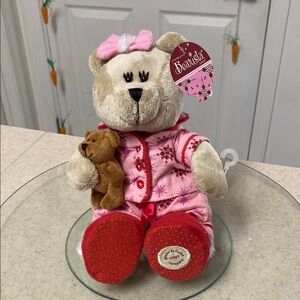 Starbucks Pink Pajama Bearista Bear with Teddy bear coffee